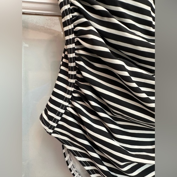 Bond Eye Australia Swimsuit D/DD Cup One Piece Black White Striped Size 6 US - Picture 4 of 11